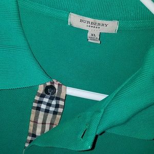Burberry Green Polo Vintage